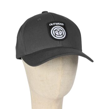 Outwood Shield Curved Peak Snapback Cap - Charcoal