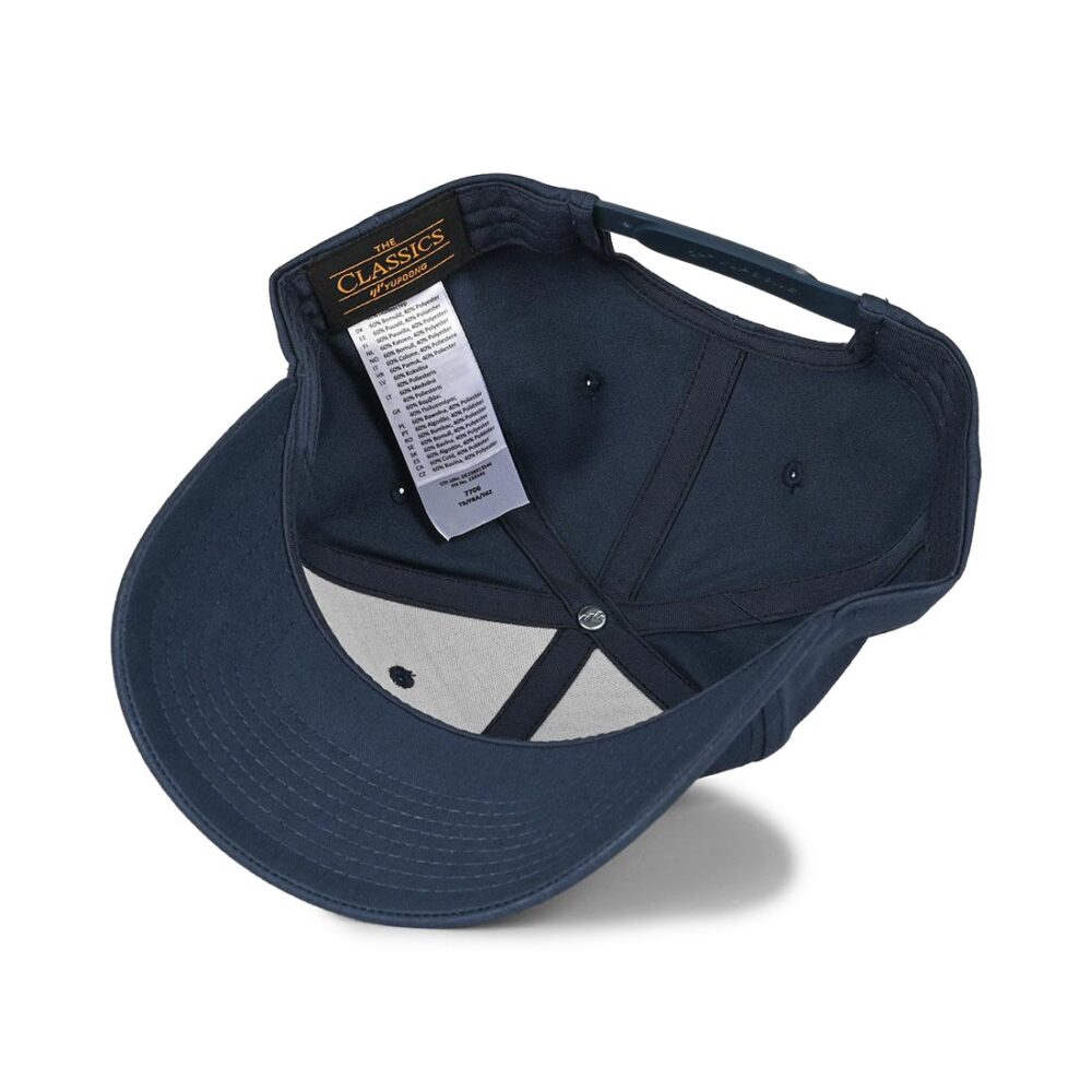Outwood Shield Curved Peak Snapback Cap - Navy