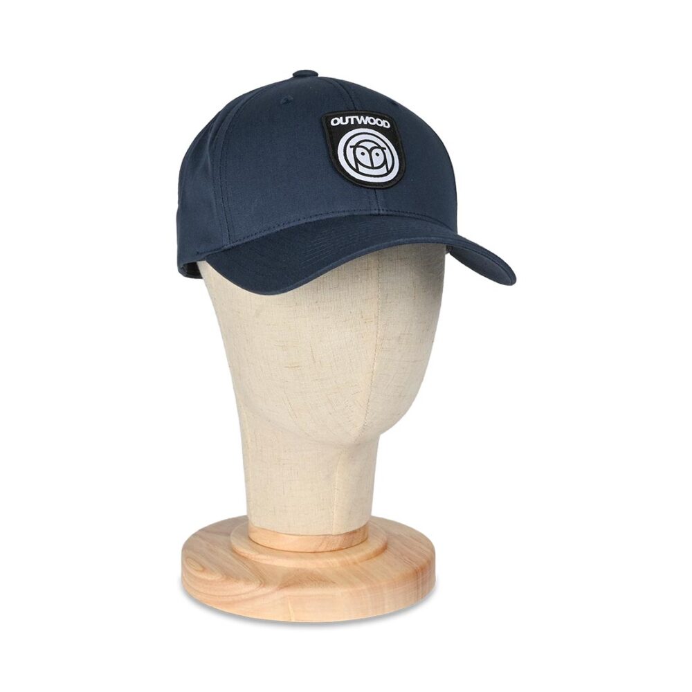 Outwood Shield Curved Peak Snapback Cap - Navy