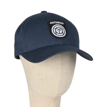 Outwood Shield Curved Peak Snapback Cap - Navy