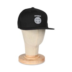 Outwood Shield Structured Snapback Cap - Black