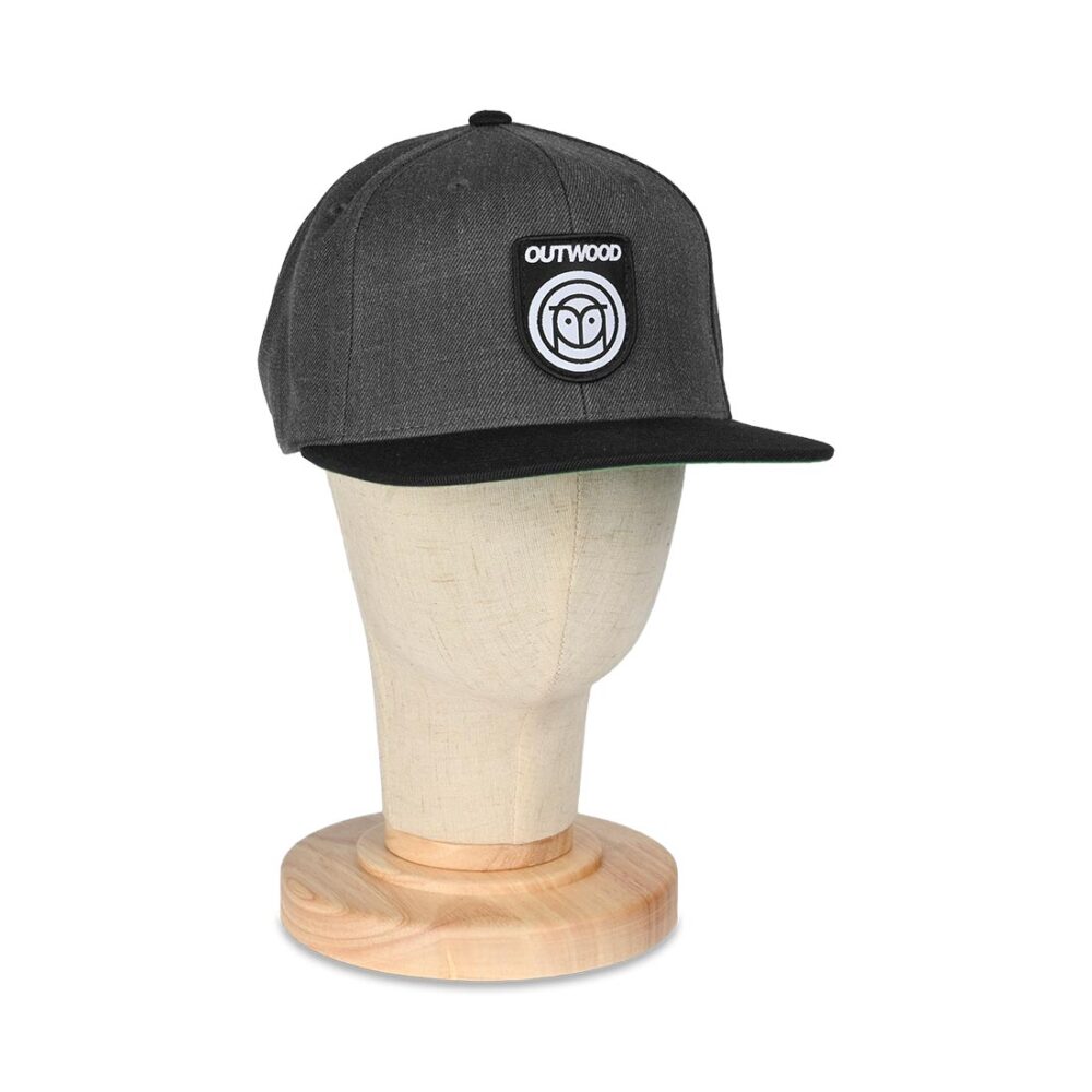 Outwood Shield Structured Snapback Cap - Charcoal/Black
