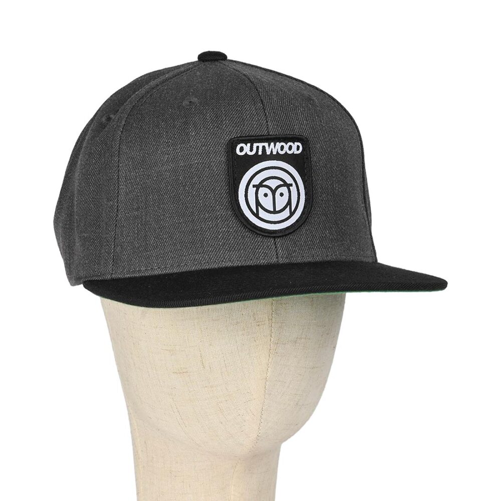 Outwood Shield Structured Snapback Cap - Charcoal/Black