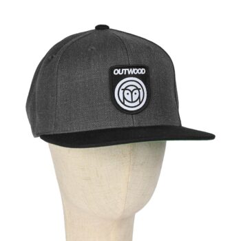 Outwood Shield Structured Snapback Cap - Charcoal/Black