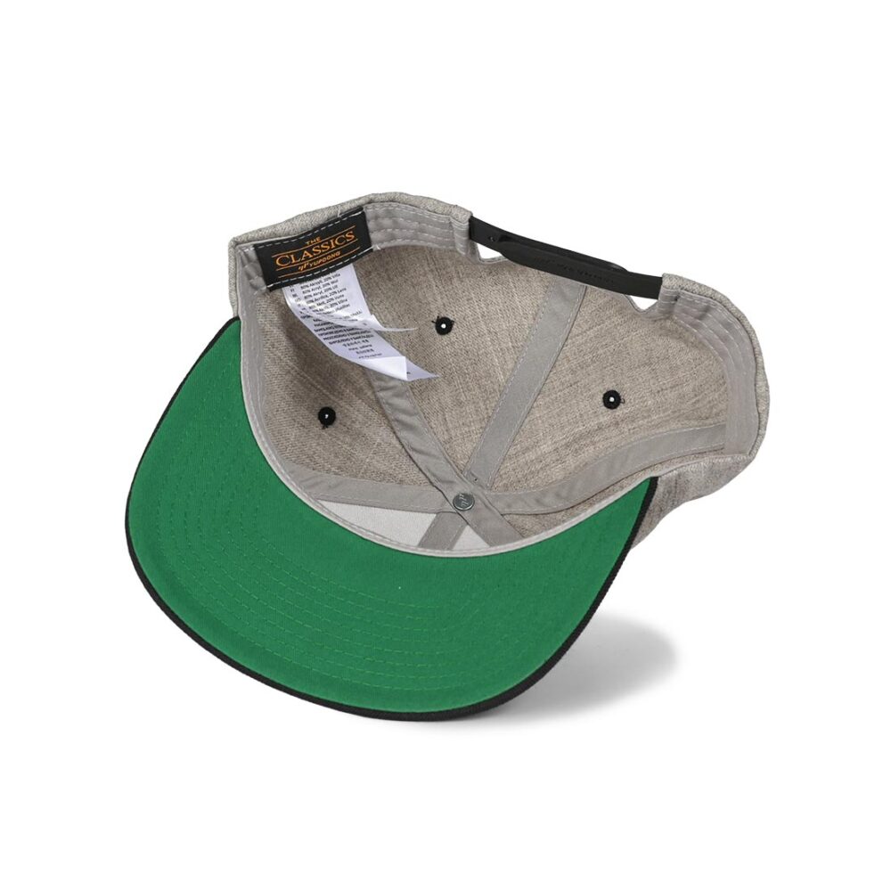 Outwood Shield Structured Snapback Cap - Heather Grey/Black