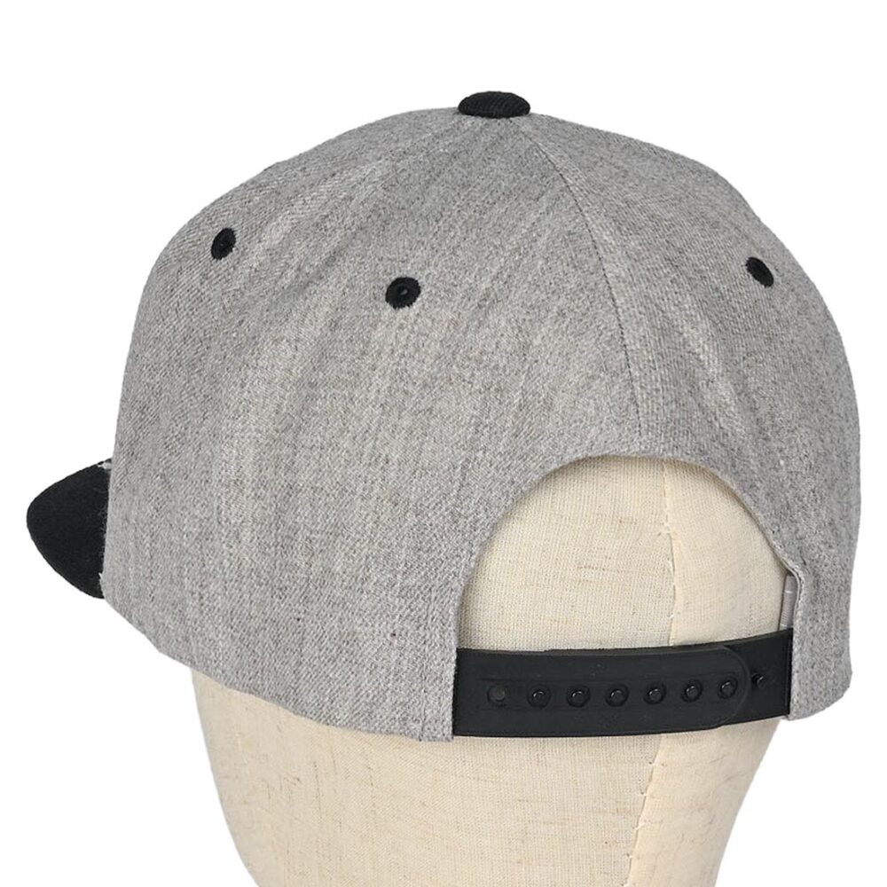 Outwood Shield Structured Snapback Cap - Heather Grey/Black