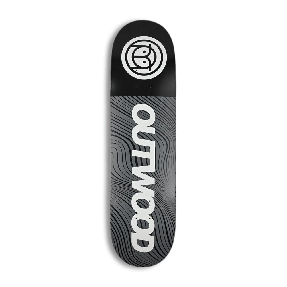 Outwood Split Contour Skateboard Deck - Charcoal