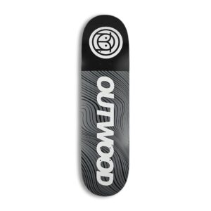 Outwood Split Contour Skateboard Deck - Charcoal