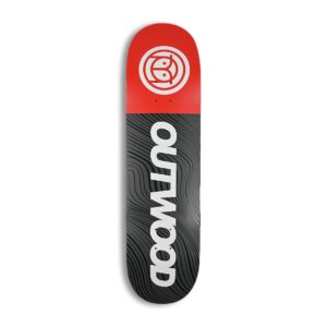 Outwood Split Contour Skateboard Deck - Red