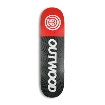 Outwood Split Contour Skateboard Deck - Red