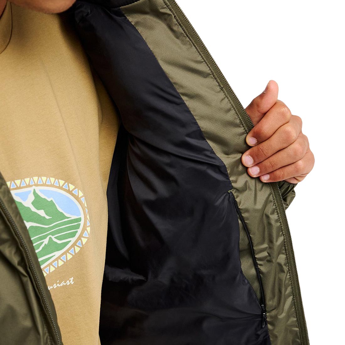 Quiksilver Cold Days Puffer Hood Jacket - Grape Leaf