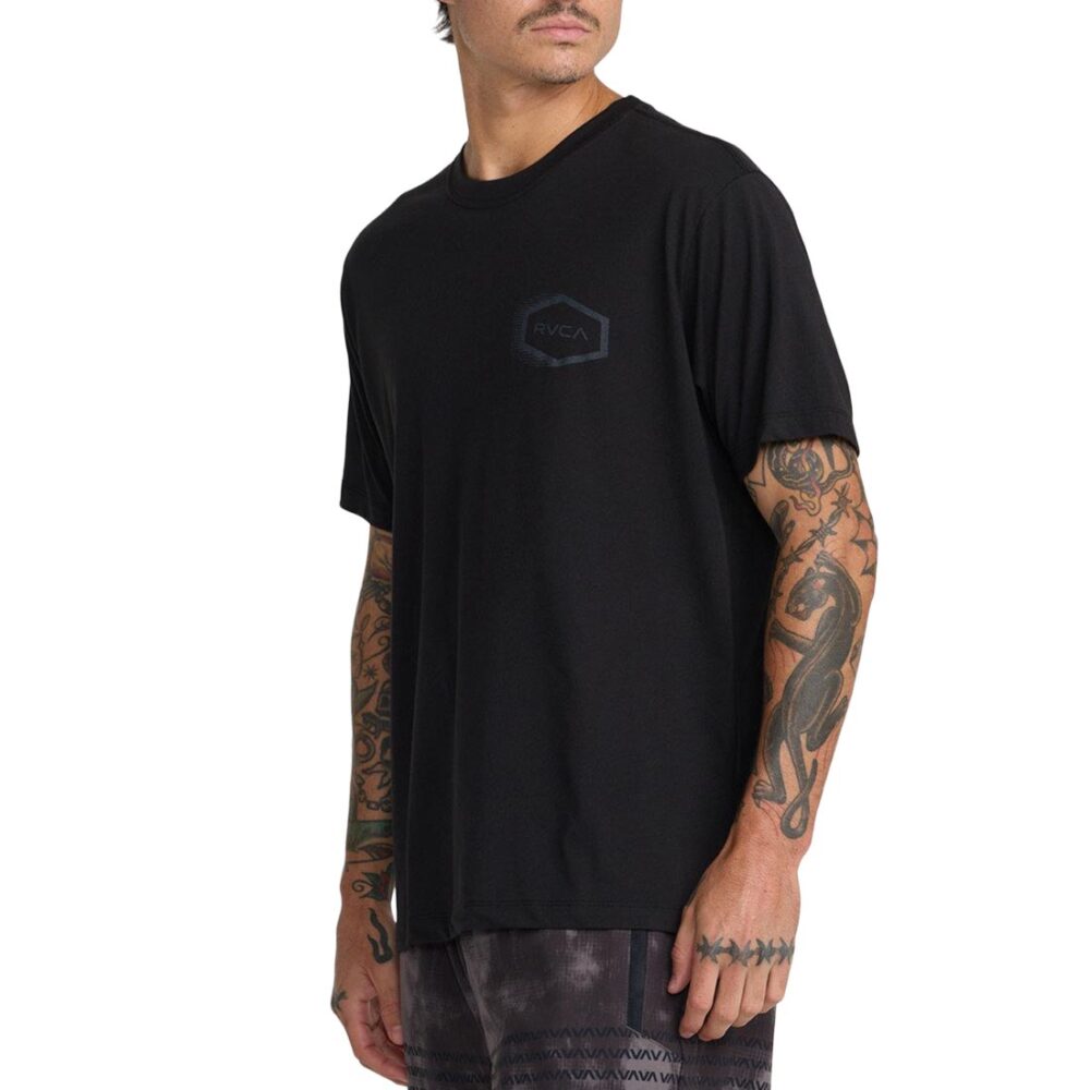 RVCA Tech Hex S/S T-Shirt - Black