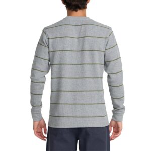 RVCA Thermal Stripe L/S T-Shirt - Heather Grey