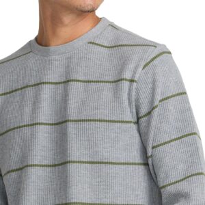 RVCA Thermal Stripe L/S T-Shirt - Heather Grey