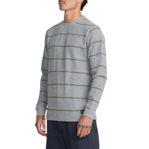 RVCA Thermal Stripe L/S T-Shirt - Heather Grey