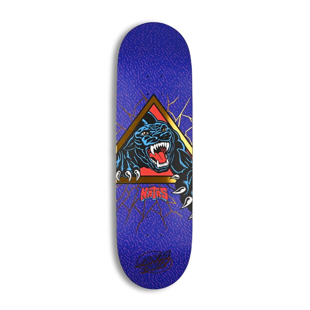Santa Cruz Natas Shattered Panther VX 9" Skateboard Deck - Purple/Multi