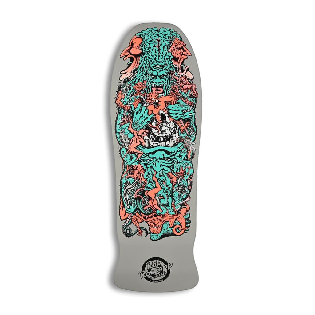 Santa Cruz Roskopp Five 10.22" Reissue Skateboard Deck - Grey