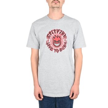 Spitfire Deathmask Classic S/S T-Shirt - Heather Grey