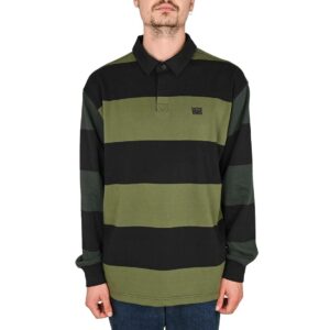Vans 2-Tone Stripe Ward Rugby Shirt - Black/Green