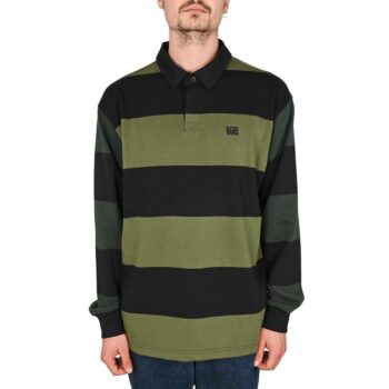 Vans 2-Tone Stripe Ward Rugby Shirt - Black/Green