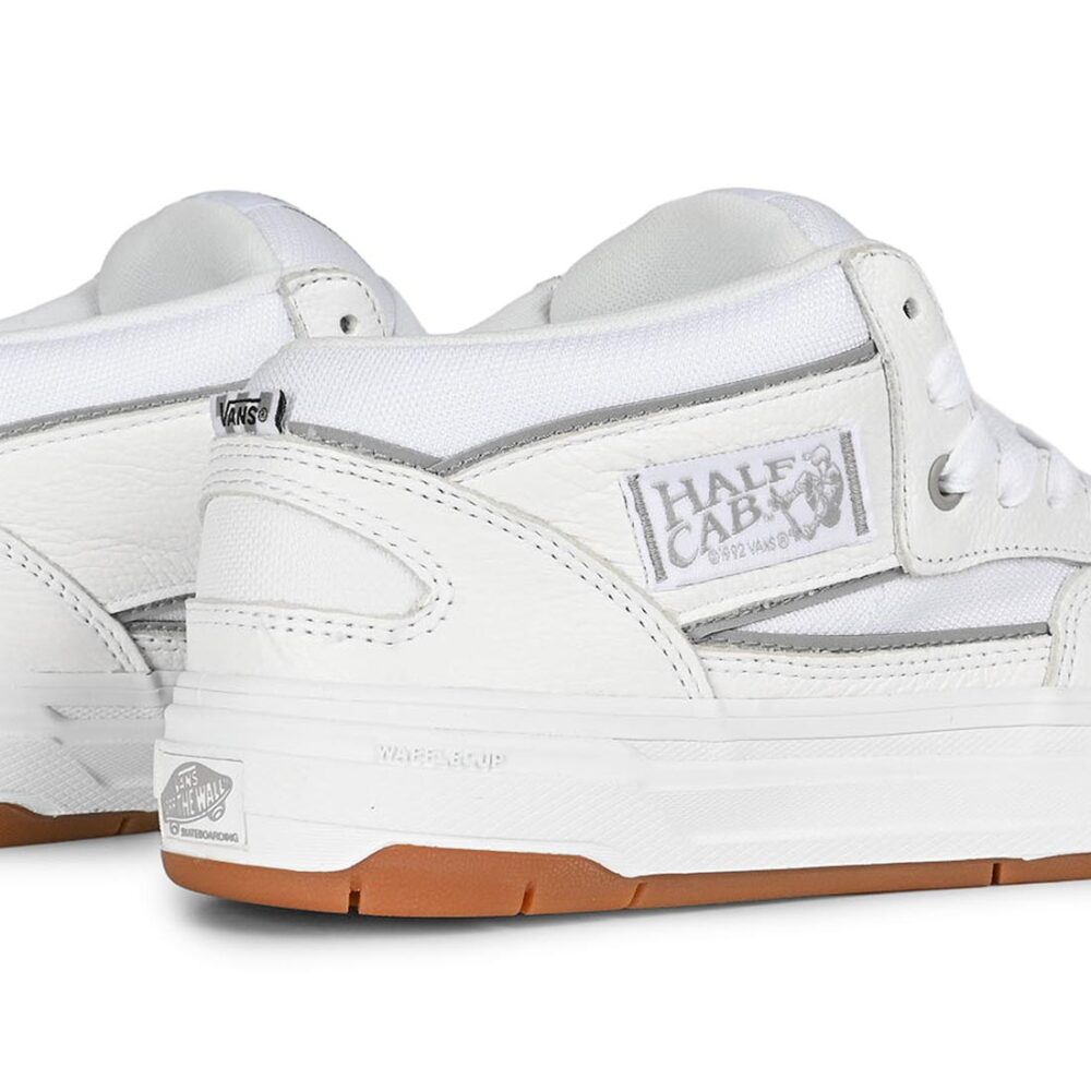 Vans Half Cab Wafflecup Skate Shoes - Reflective White/Light Grey