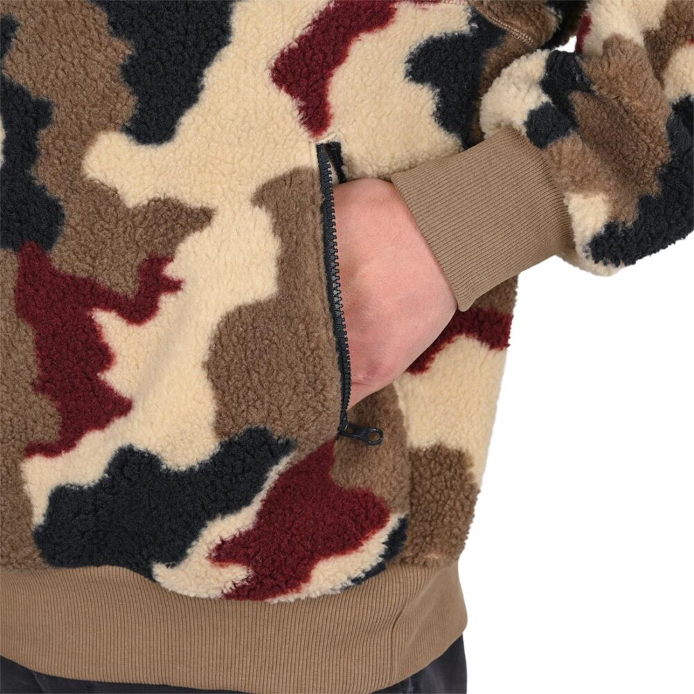 Adidas FS+ High Pile Pullover Fleece Hoodie - Khaki Camo