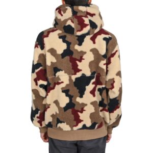 Adidas FS+ High Pile Pullover Fleece Hoodie - Khaki Camo