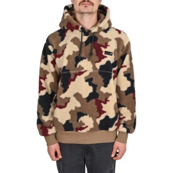 Adidas FS+ High Pile Pullover Fleece Hoodie - Khaki Camo