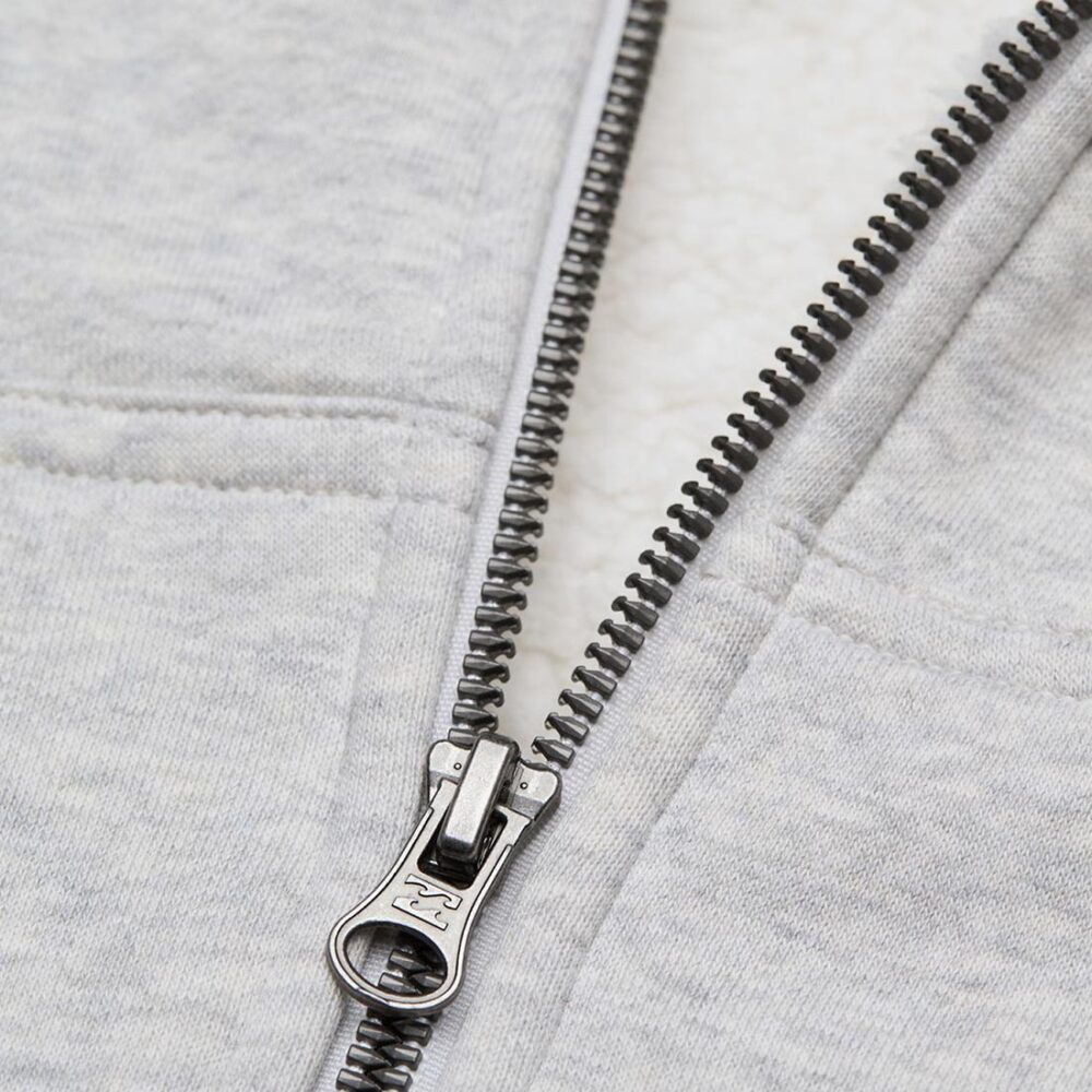 Billabong Arch Sherpa Zip Hoodie - Light Grey Heather