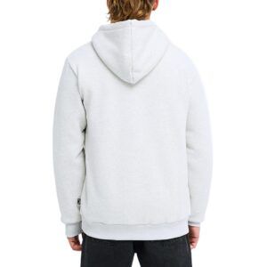 Billabong Arch Sherpa Zip Hoodie - Light Grey Heather