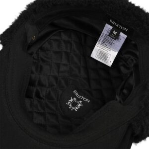 Brixton Barrel Earflap Snap Cap - Black/Black
