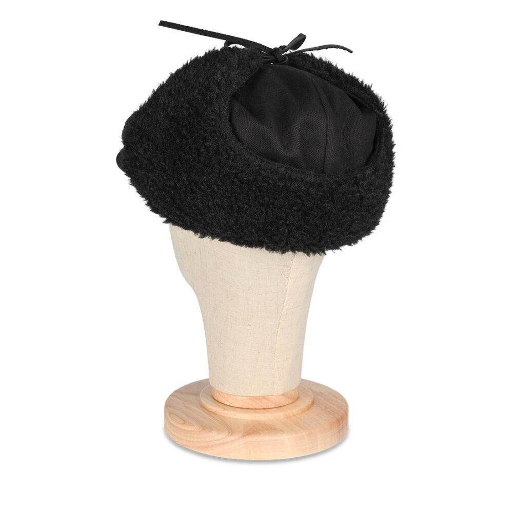 Brixton Barrel Earflap Snap Cap - Black/Black