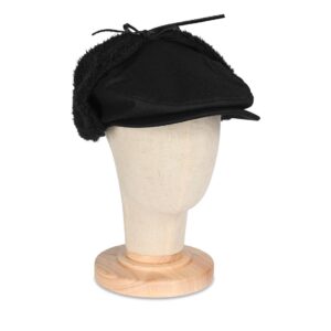 Brixton Barrel Earflap Snap Cap - Black/Black