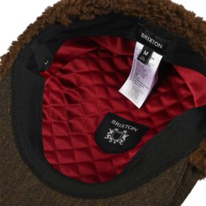 Brixton Barrel Earflap Snap Cap - Brown/Brown Tweed