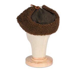 Brixton Barrel Earflap Snap Cap - Brown/Brown Tweed