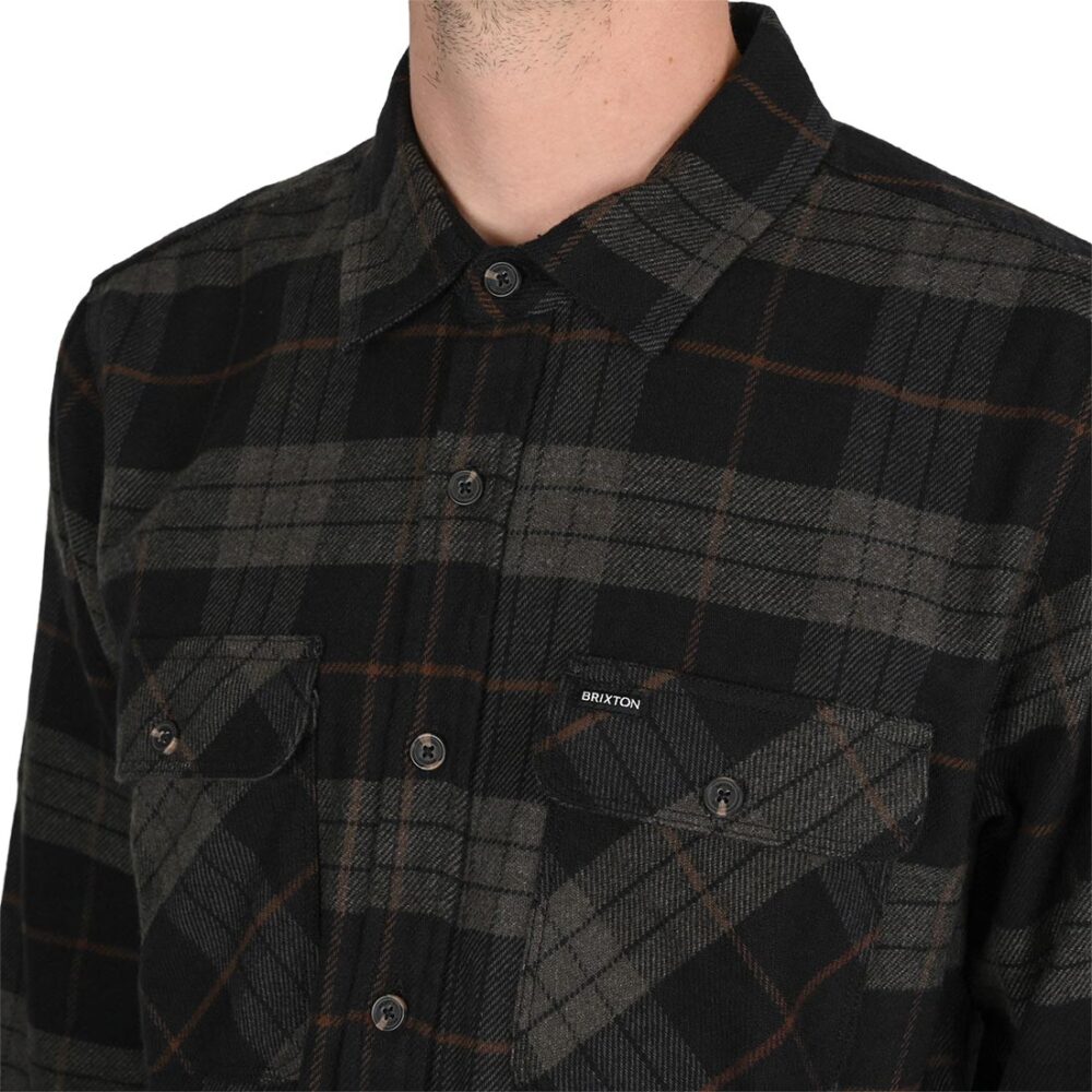 Brixton Bowery L/S Shirt - Black/Charcoal