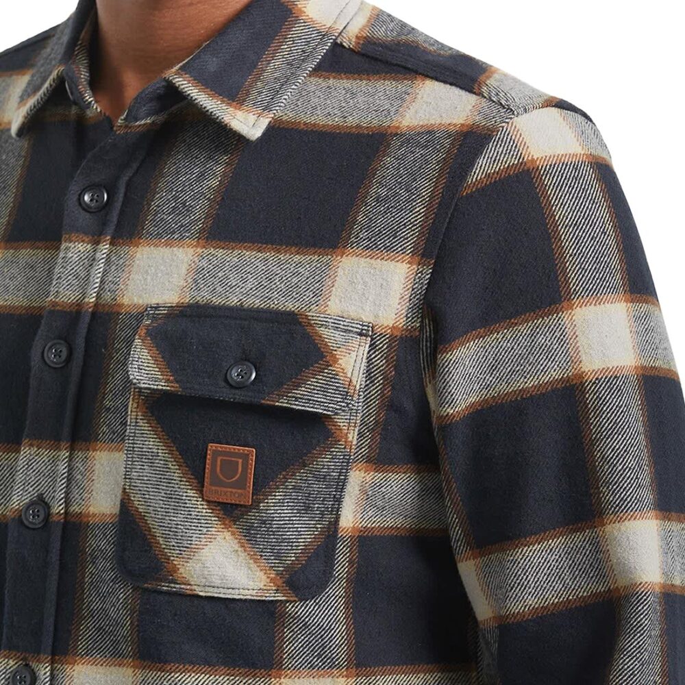 Brixton Bowery L/S Shirt - Black/Cream