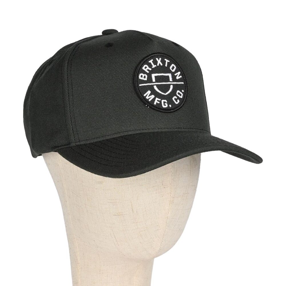 Brixton Crest Snapback Cap - Black