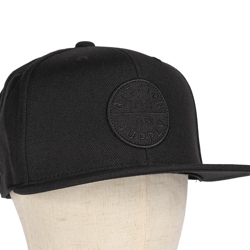 Brixton Oath III Snapback Cap - Black/Black