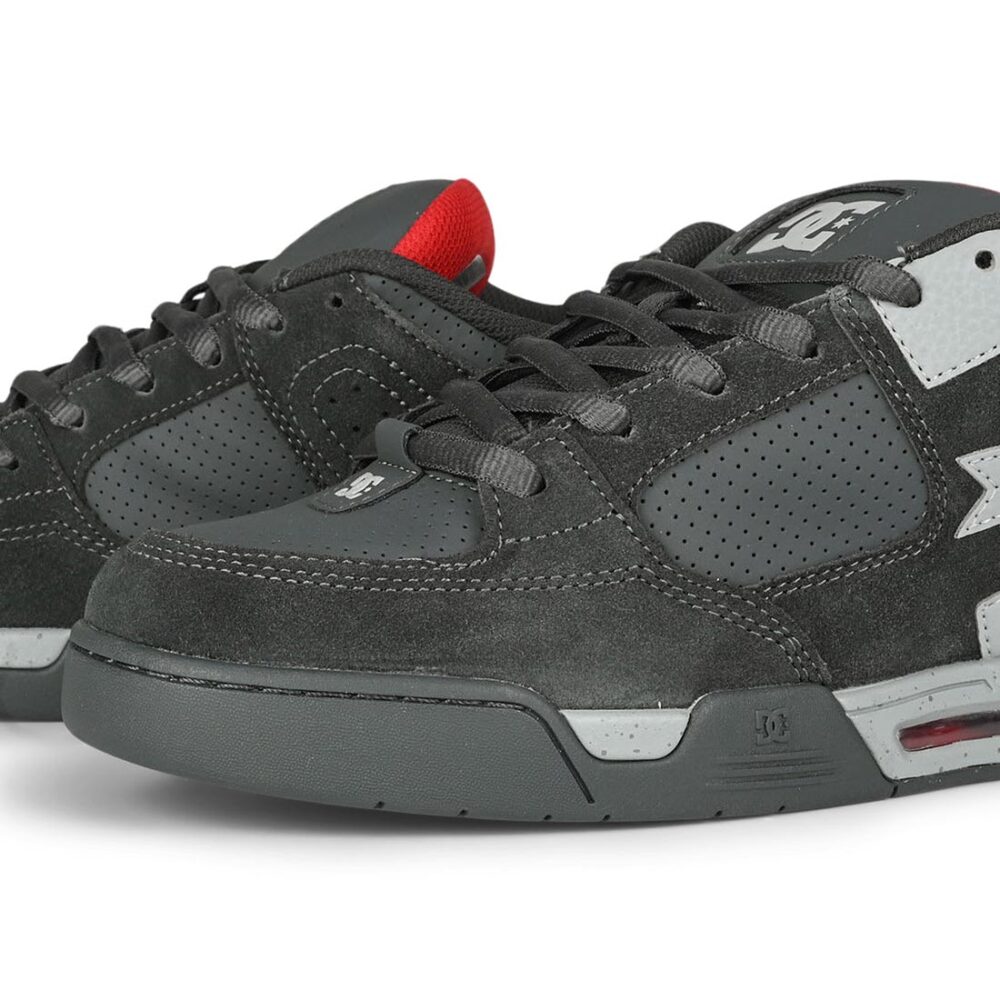 DC Command Skate Shoes - Dark Grey/Red