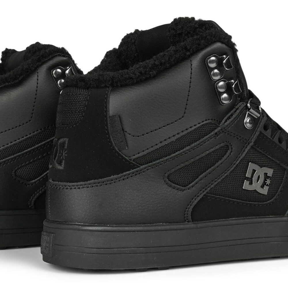 DC Pure High Top WC WNT Winterised Skate Shoes - Black/Black/Black