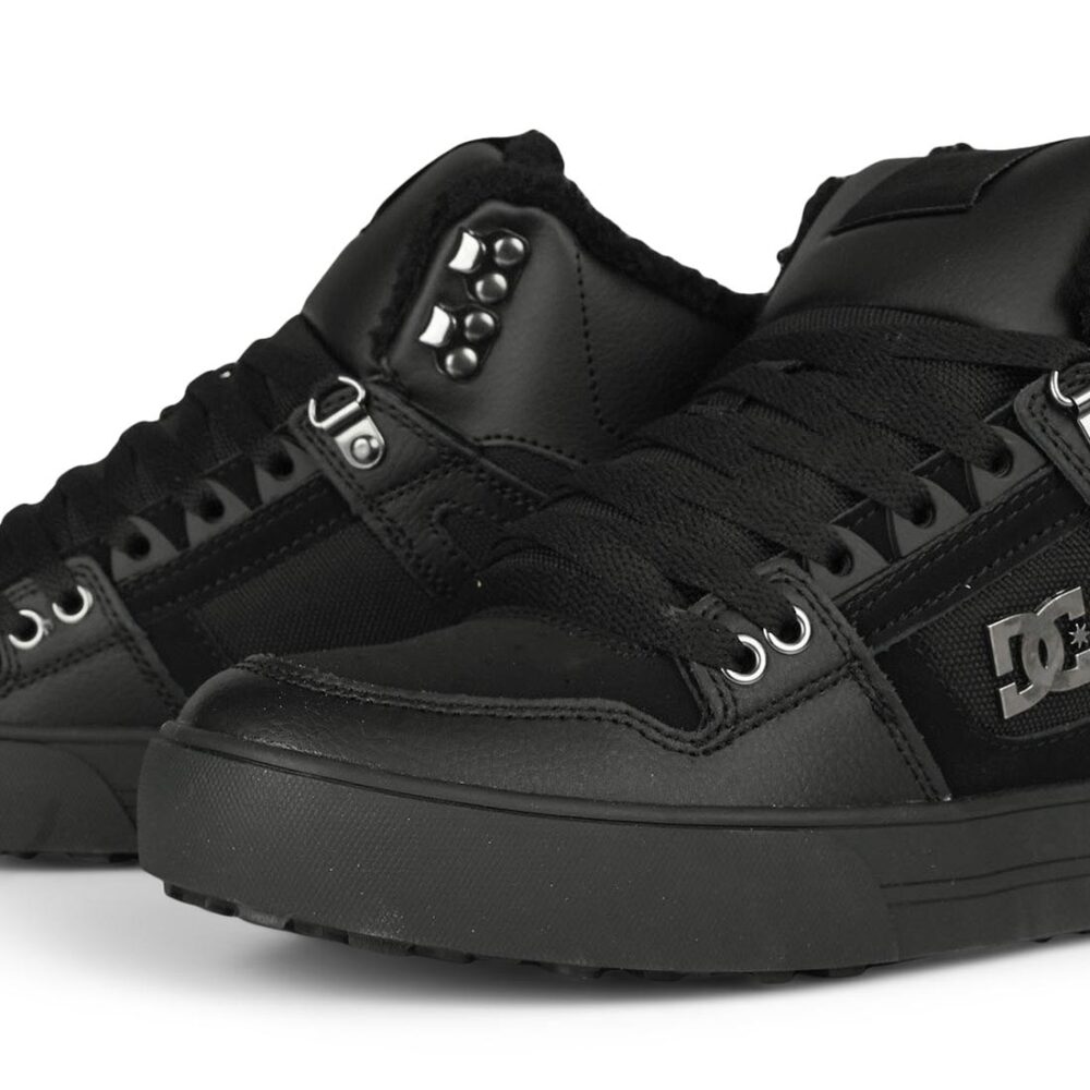 DC Pure High Top WC WNT Winterised Skate Shoes - Black/Black/Black