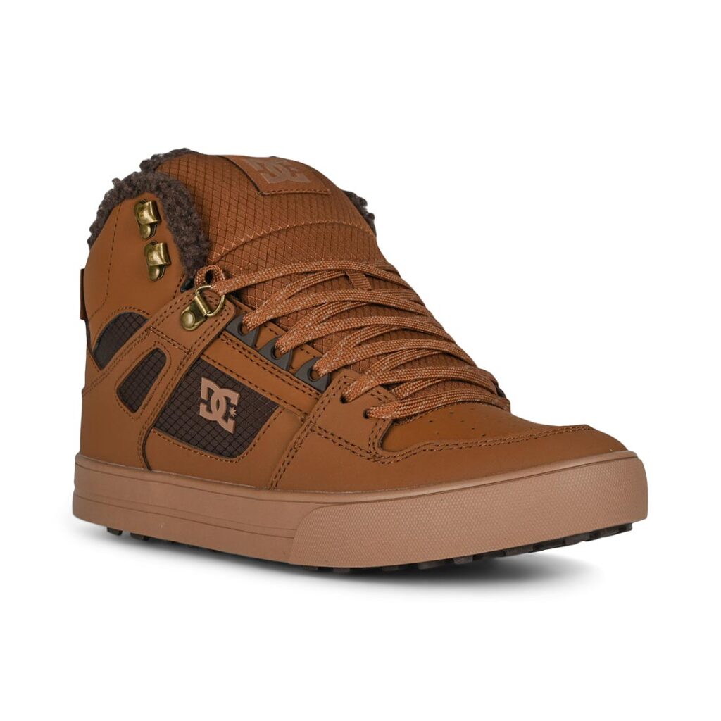 DC Pure High Top WC WNT Winterised Skate Shoes - Wheat/Black - 15 UK