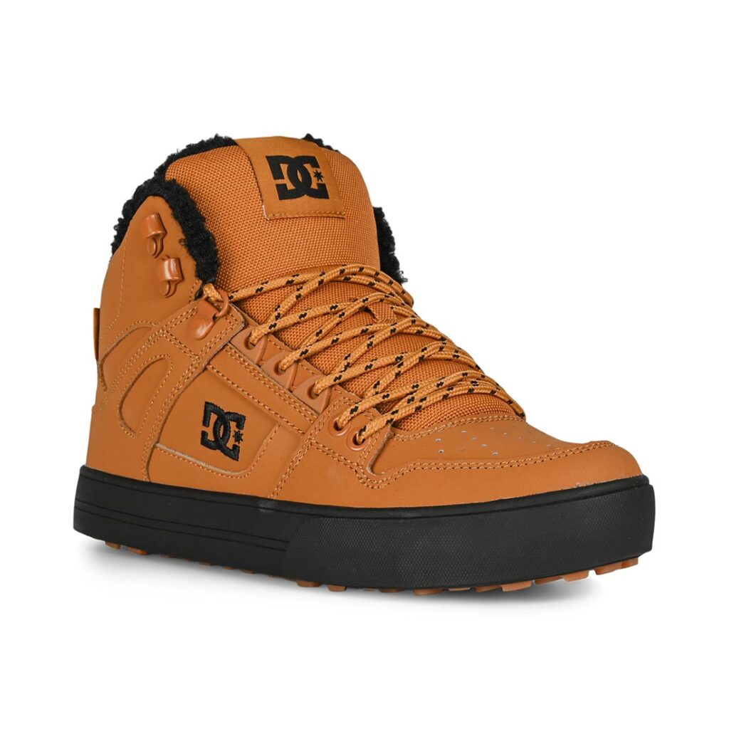 DC Pure High Top WC WNT Winterised Skate Shoes - Wheat/Black