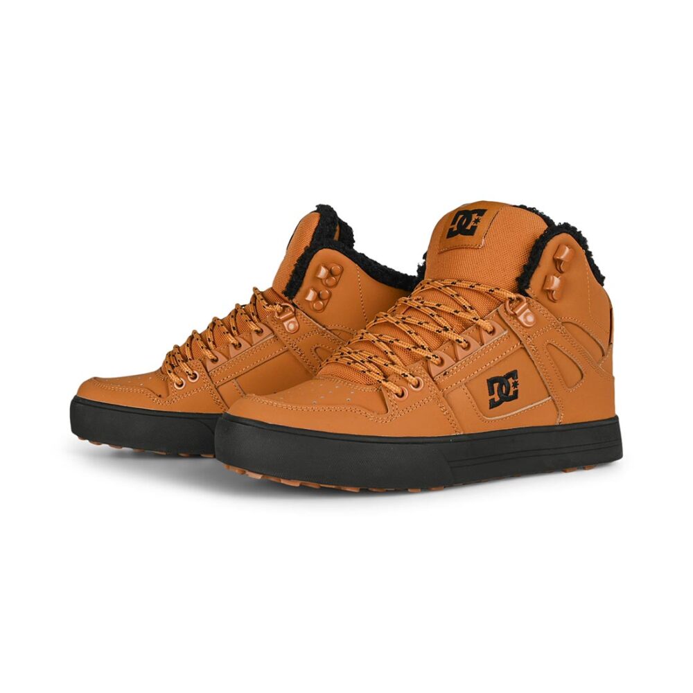 DC Pure High Top WC WNT Winterised Skate Shoes - Wheat/Black