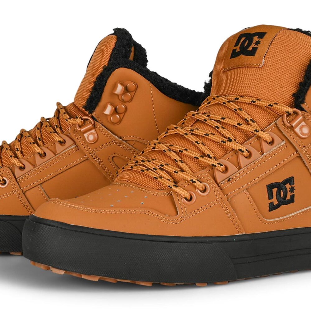 DC Pure High Top WC WNT Winterised Skate Shoes - Wheat/Black