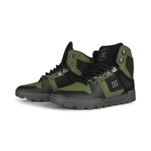 DC Pure High Top WR Lace Up Winter Boot - Black/Olive/Grey