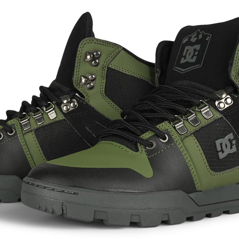 DC Pure High Top WR Lace Up Winter Boot - Black/Olive/Grey