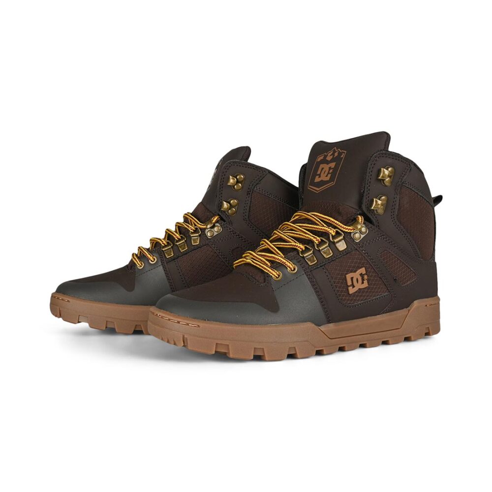 DC Pure High Top WR Lace Up Winter Boot - Brown/Gum