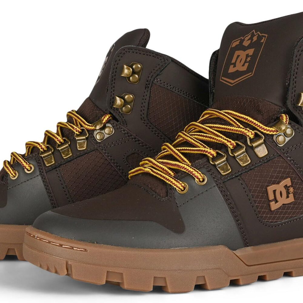 DC Pure High Top WR Lace Up Winter Boot - Brown/Gum
